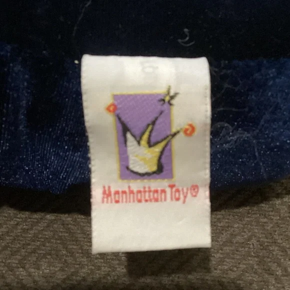 Manhattan Toy Iguana Navy Velvet Plush Vintage Toy 1999 - Picture 4 of 6
